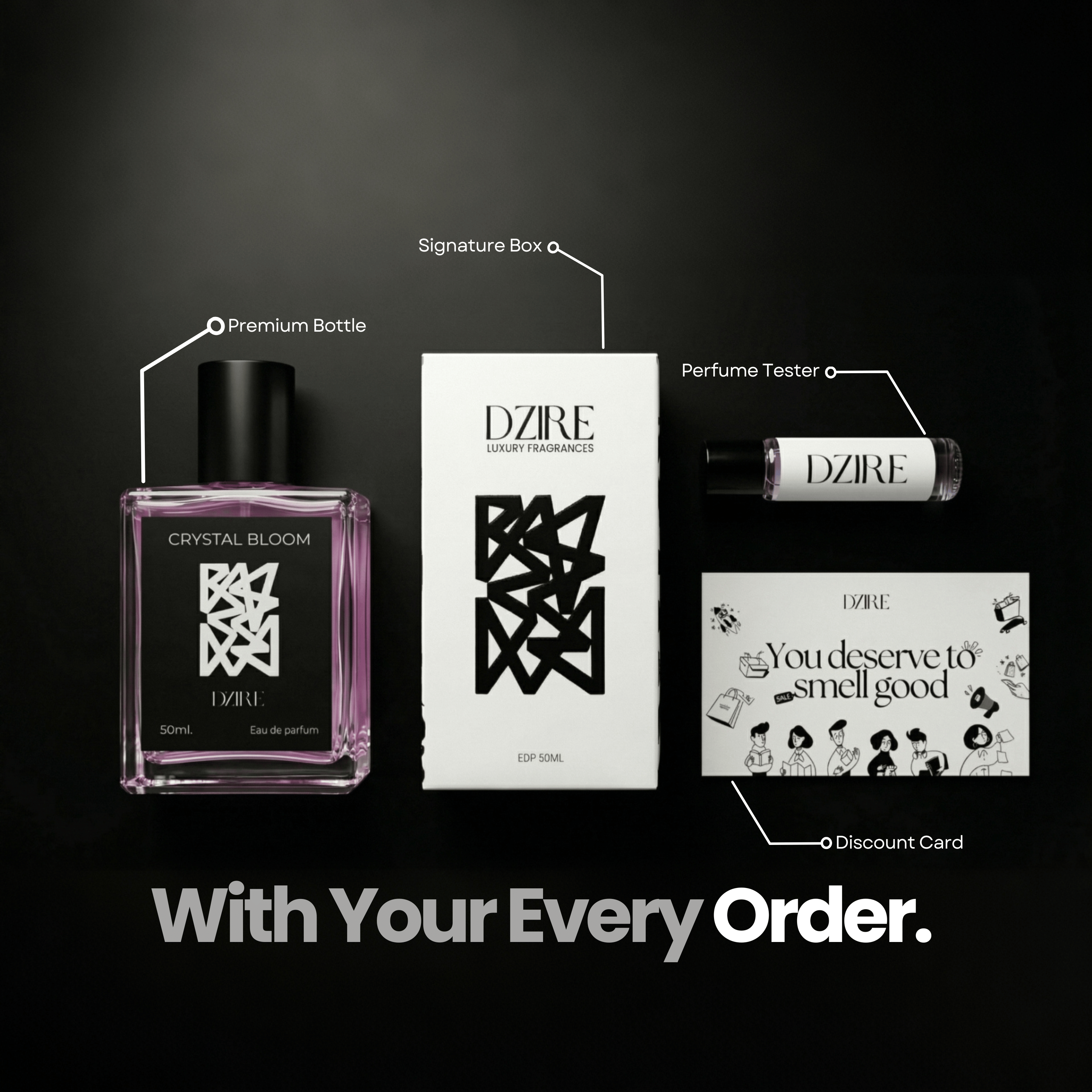 Crystal Bloom – Luxury Floral Perfume for Women by Dzire